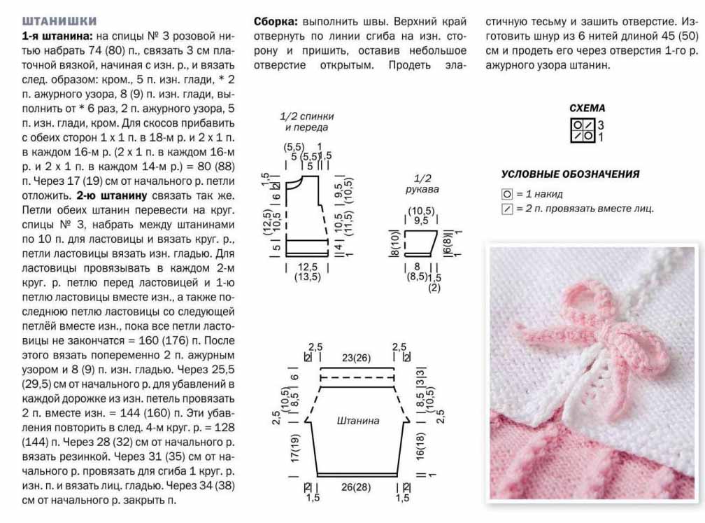 Вязанные костюмы для новорожденных со схемами на спицах