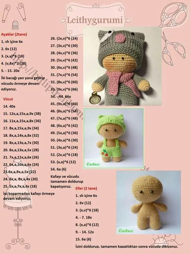 Куклы амигуруми (вязание крючком): 110 авторских схем, поэтапная инструкция с фото и нюансами изготовления каркасных игрушек