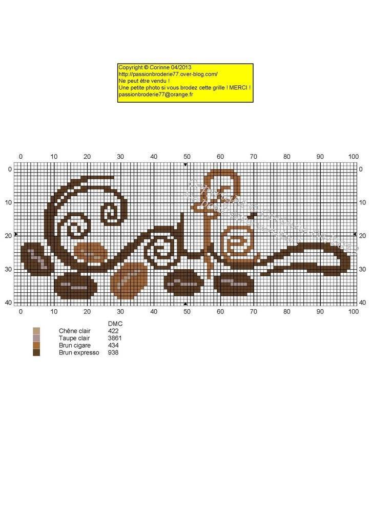 Ценители кофе схема вышивки крестом