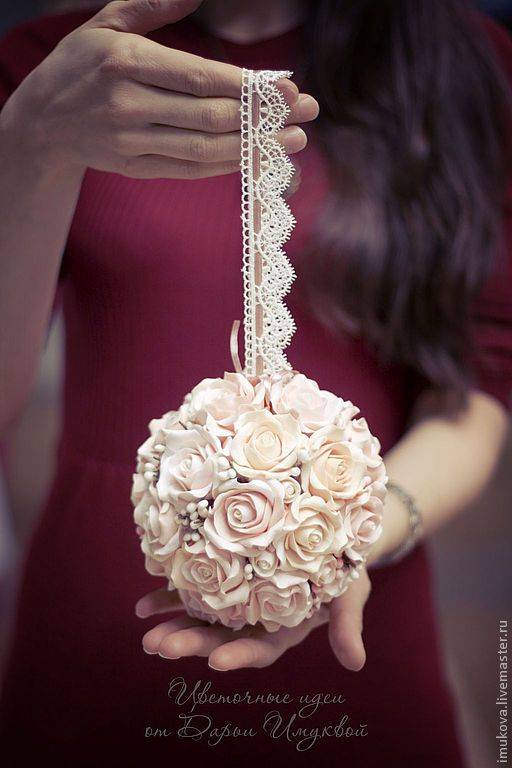 Как сделать свадебный букет из лент своими руками: фото