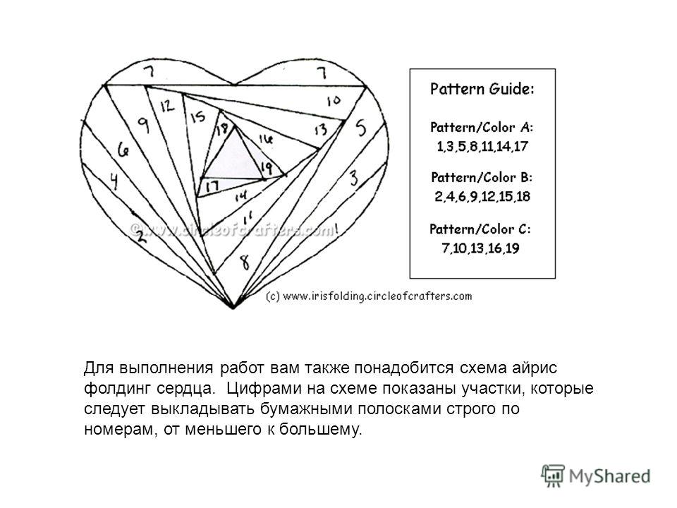 Схемы айрис фолдинг простые