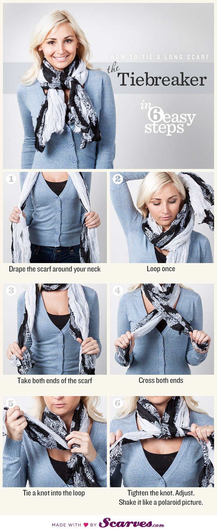 Как красиво завязать маленький платок на шею