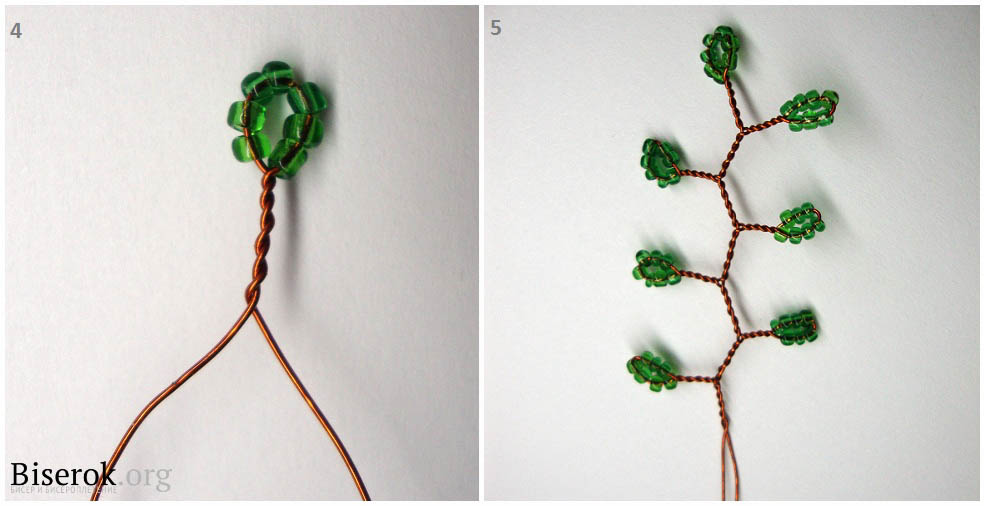 Как сделать дерево из бисера своими руками схемы для начинающих