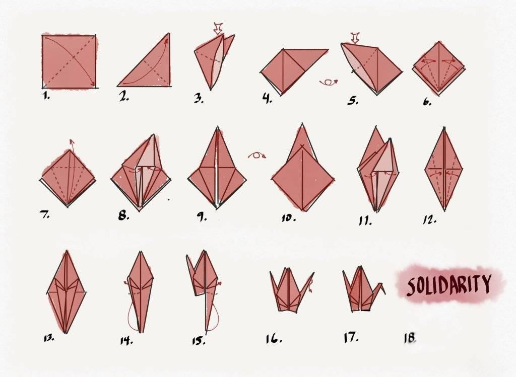 Схема оригами «журавлик» - рукоделие и игрушки - сайт о лизунах и слаймах