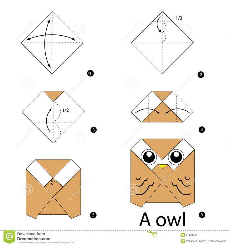 Оригами сова из модулей: схема сборки и пошаговая инструкция