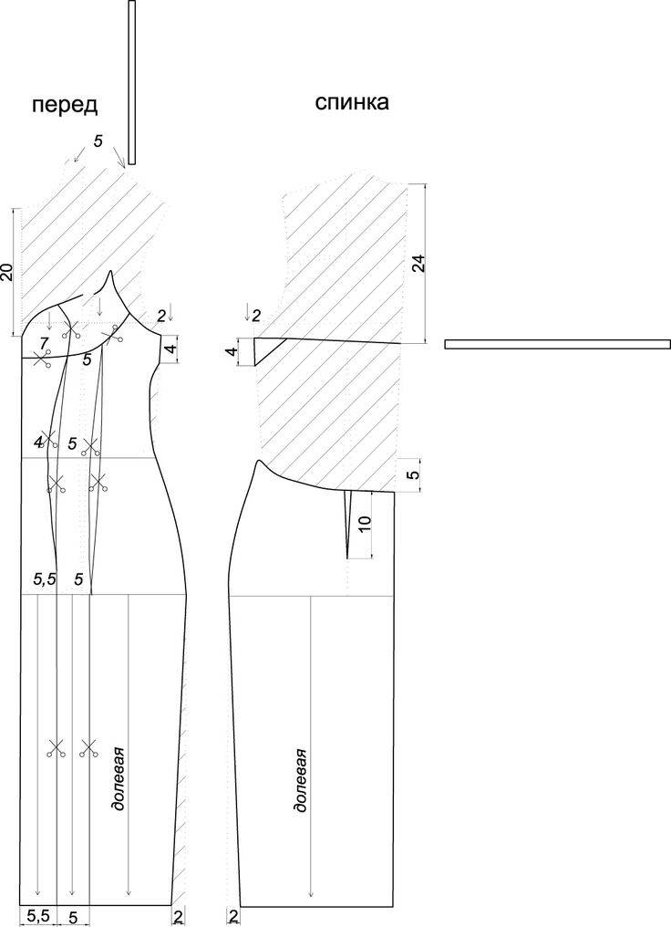 Платье в пол выкройка для начинающих пошагово