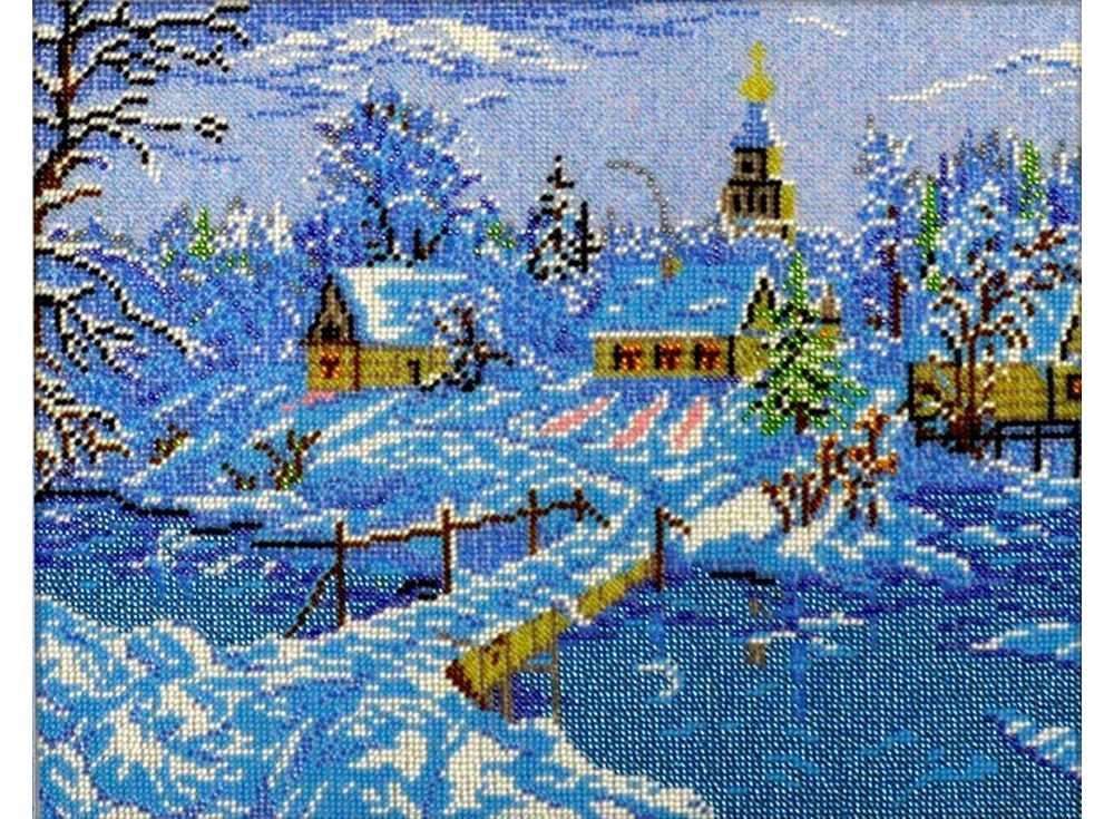 Вышивка бисером зимний пейзаж: схема вышивания новогодней сказки, полная зашивка картины природы или море и маяка больших размеров