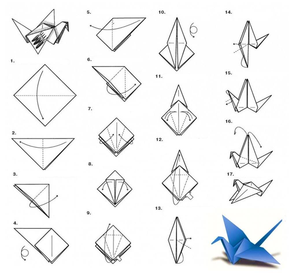 Как сделать журавлика из бумаги: 8 лучших схем оригами, идеи и пошаговые инструкции (фото + видео)