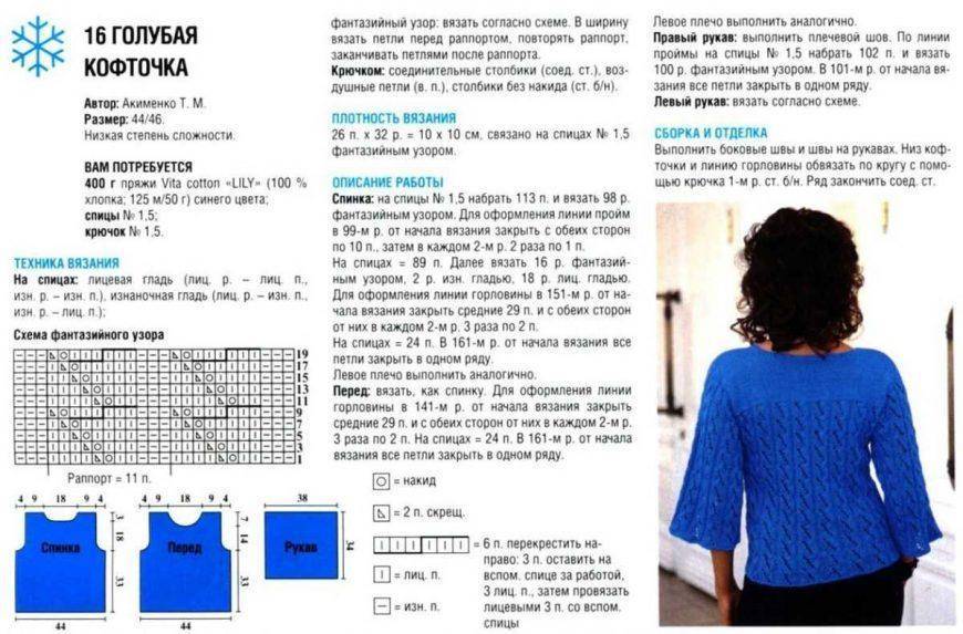 Вязание на спицах по схеме для полных женщин и подробное описание бесплатно