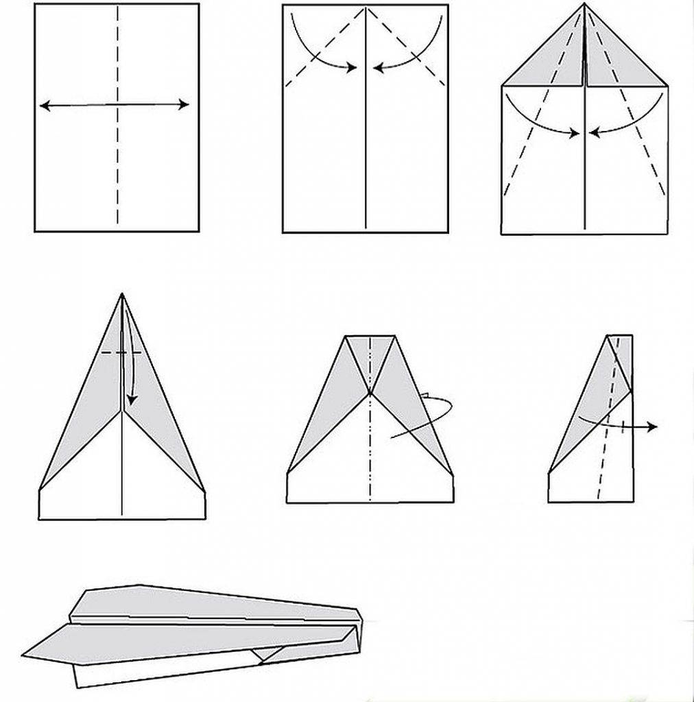 Как сделать самолетик из бумаги пошаговая инструкция фото далеко летит