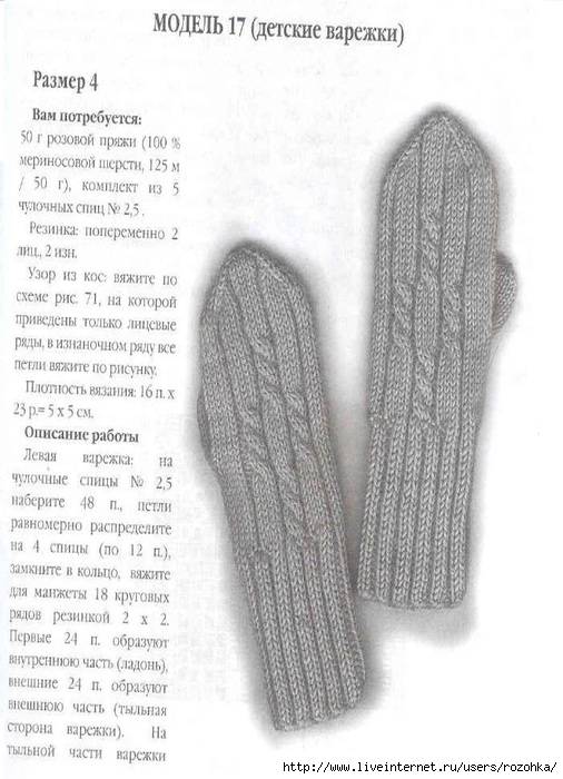 Утепляемся к зиме: вязание варежек на спицах, описание, схемы