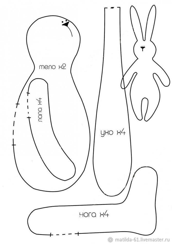 Выкройки кукол тильда в натуральную величину: ангел уюта, заяц и курочка для кухни в натуральную величину