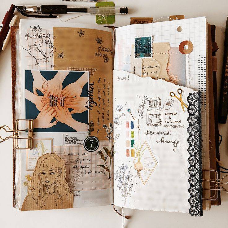 Идеи для личного дневника - обзор способов необычного оформления, фото идеи