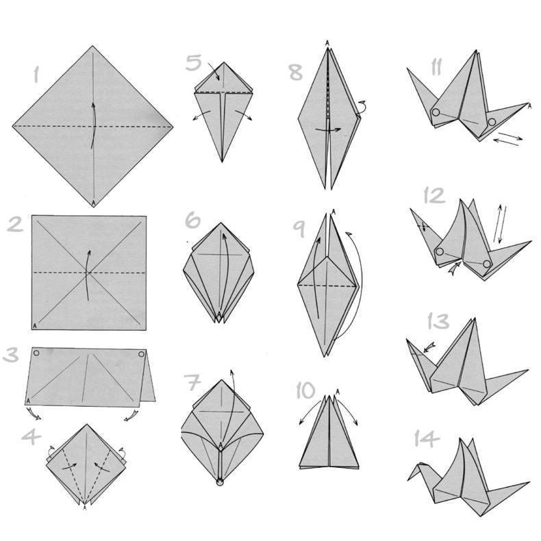 Оригами схемы для начинающих ? как сделать журавля из бумаги, пошаговая инструкция