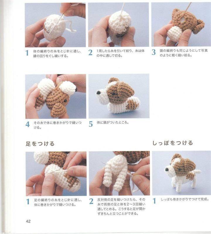 Амигуруми. вязание крючком игрушки собачки в стиле амигуруми со схемами и описанием для начинающих