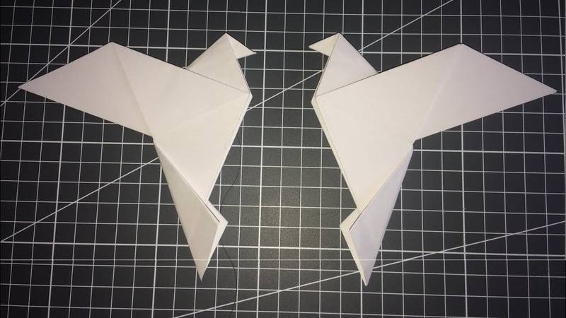 Летящий голубь. оригами