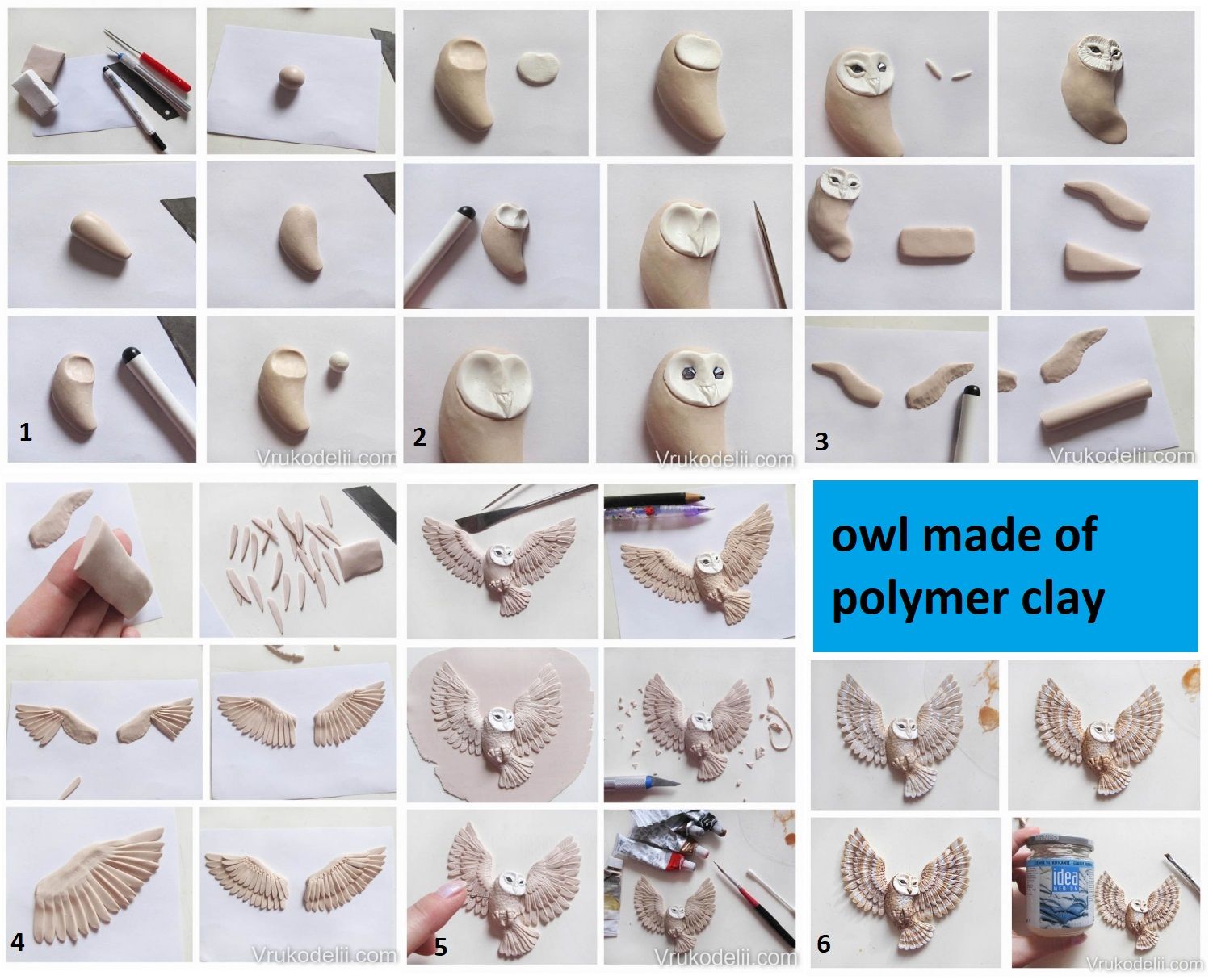 Фигурки из полимерной глины, изготовление медвежонка Тедди и заготовки для нейл-арта