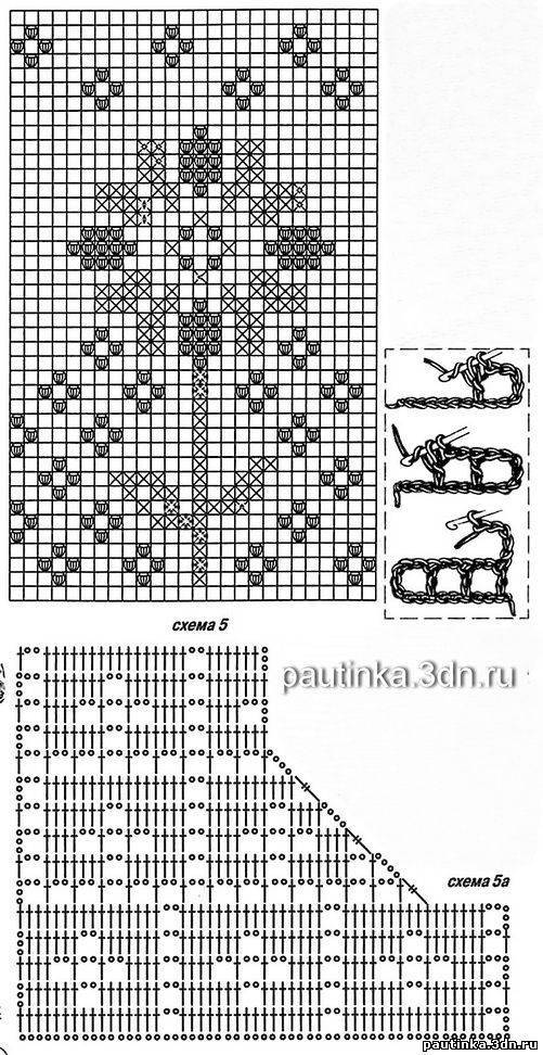 Филейная вязка крючком схемы