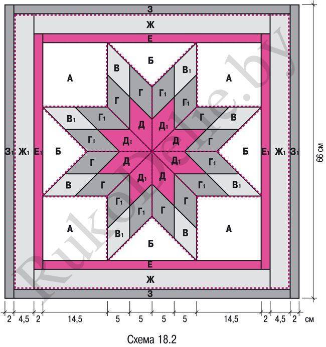 Звезда лоскутное шитье схема