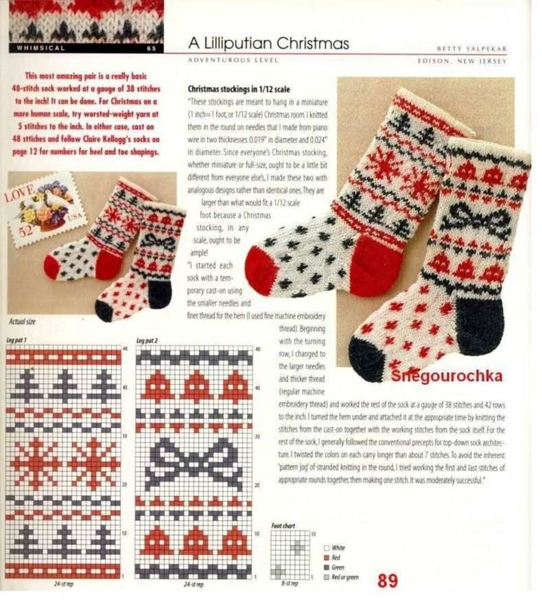 Рождественский носок своими руками: схема и пошаговый мк по вязанию с фото и видео