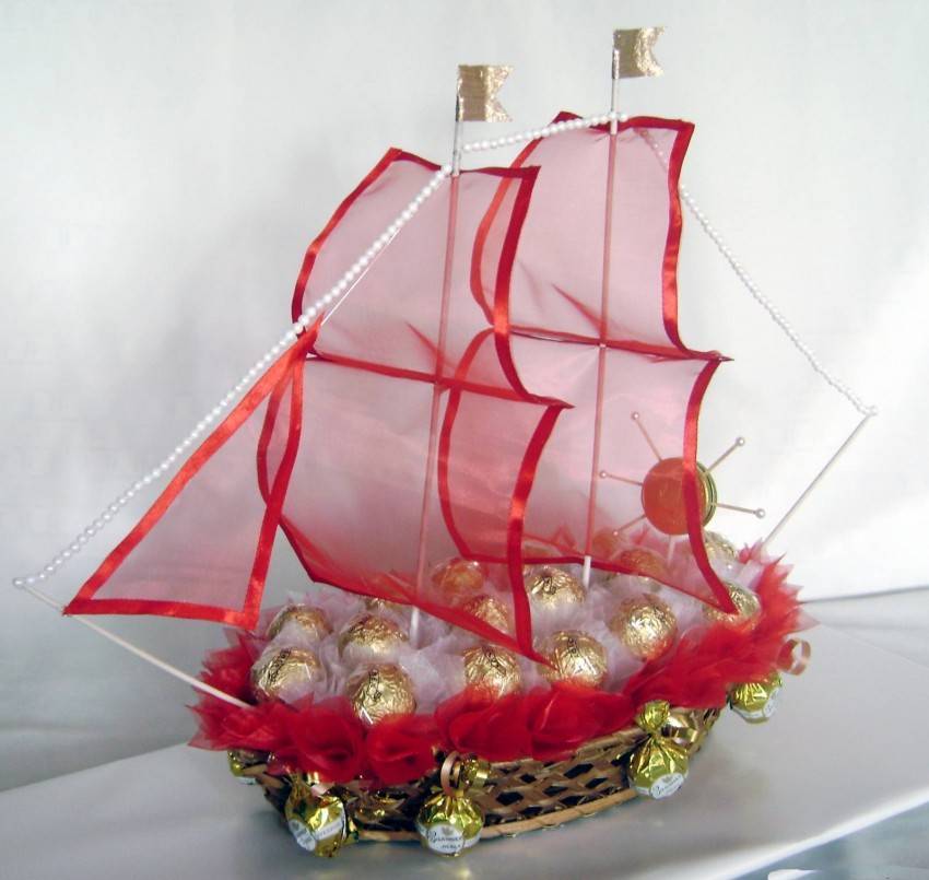 Корабль своими руками из конфет: подробный мастер-класс