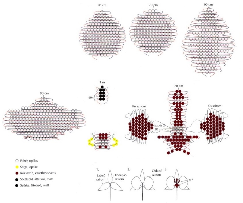 Орхидея из бисера схема