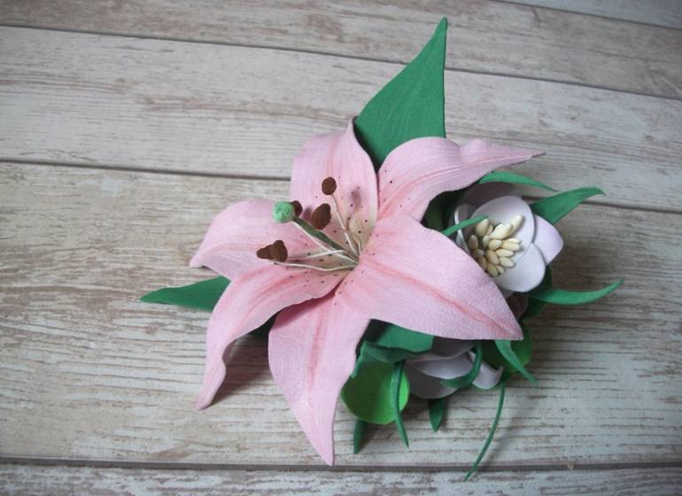 Лилия из фоамирана: мастер-класс бутон, цветок и веточка лилии