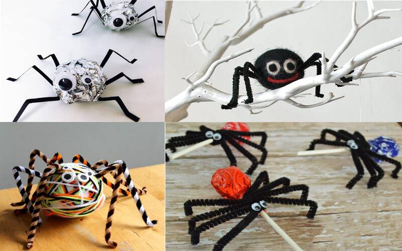 Как сделать паука из бумаги: 4 пошаговых урока с фото