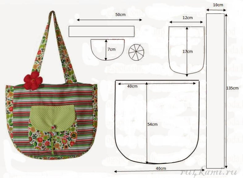 Модели сумок и выкройки из ткани