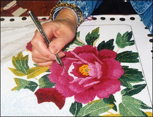 Ковровая техника вышивания