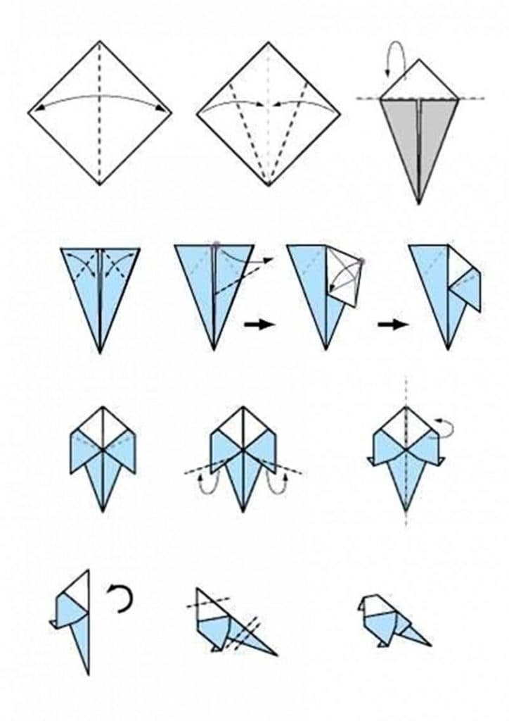 Как сделать голубя в технике оригами
