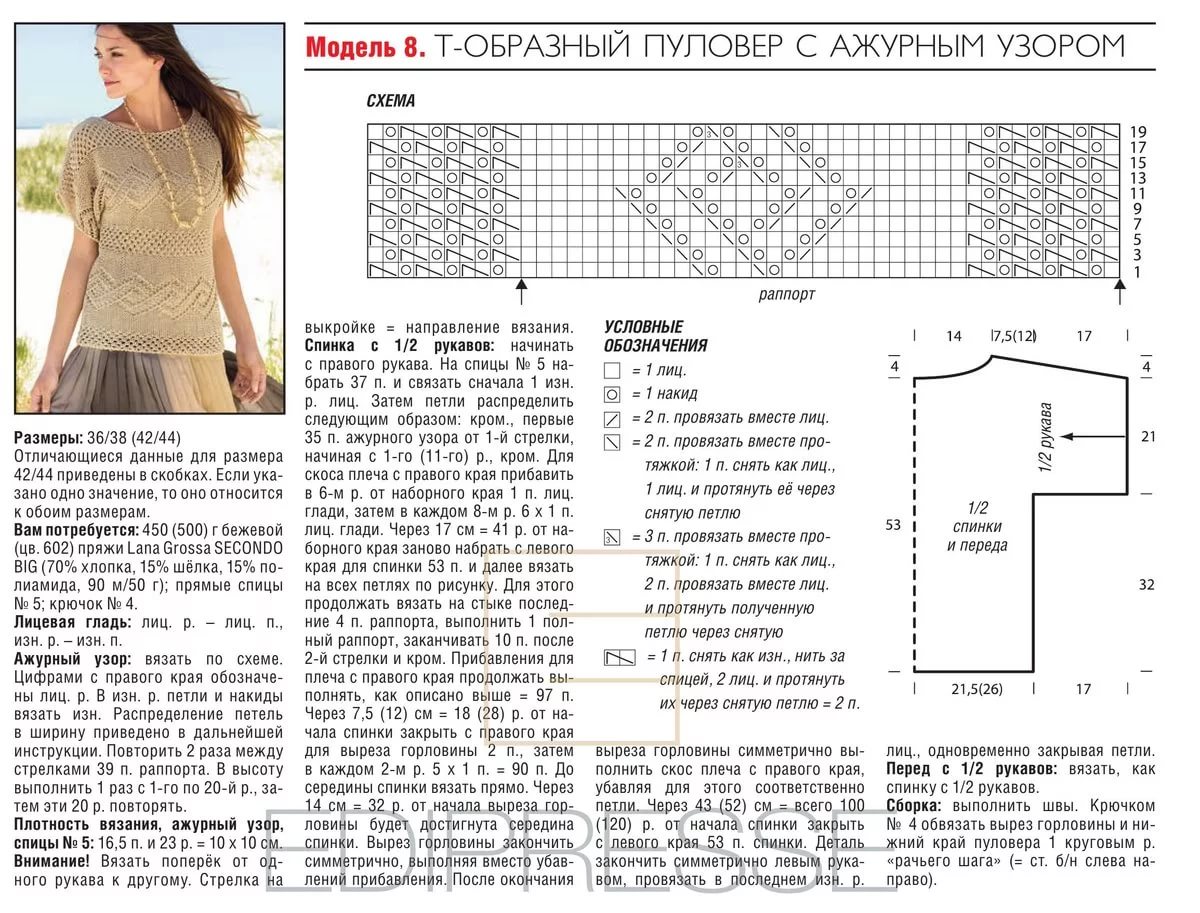 Укороченный свитер спицами женский молодежный схемы