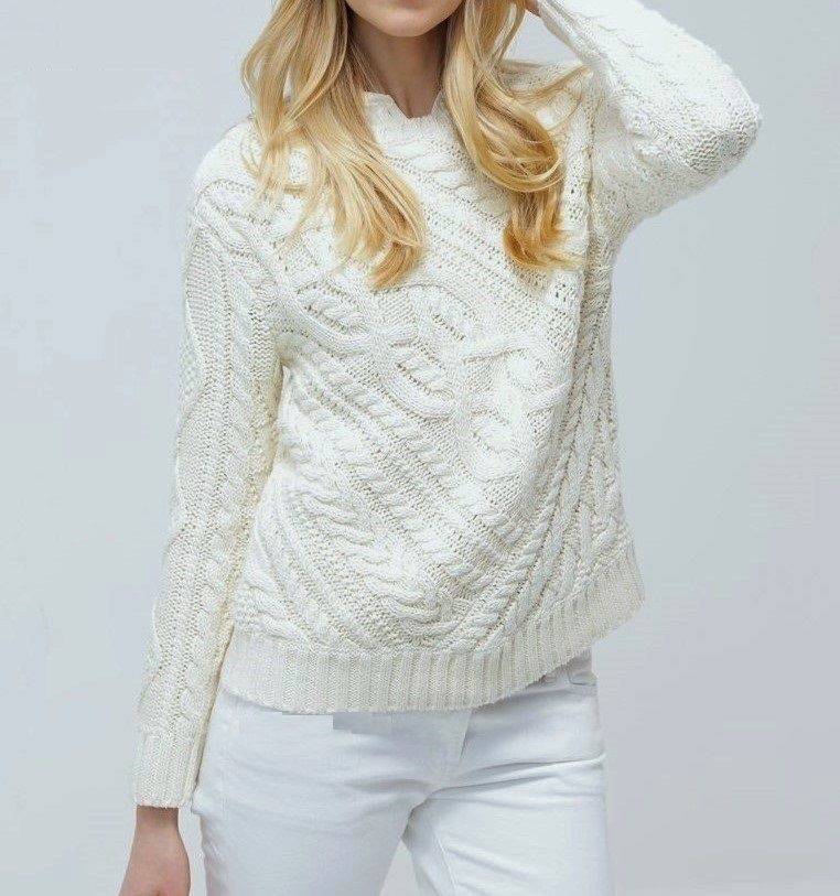 Белые свитера спицами женские с описанием