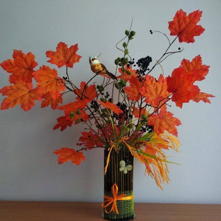 Осенние икебаны своими руками – альтернатива букетам живых цветов