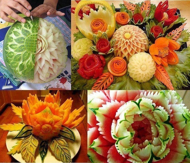 Карвинг для начинающих: учимся искусству создания шедевров из фруктов и овощей