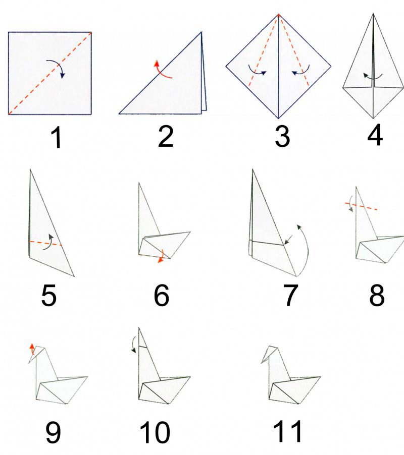 Оригами из бумаги для начинающих и детей: схемы птицы, кораблика, тюльпана, ракеты, конверта, идеи, описание и фото