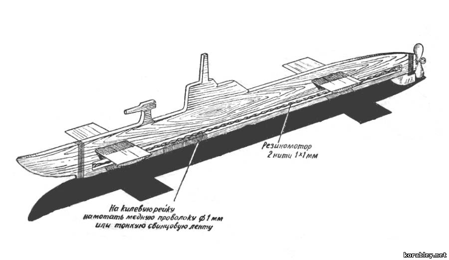 Простейшая подводная лодка. Модель подводной лодки на резиномоторе. Подводная лодка на резиномоторе СССР. Модель катера с резиномотором. Модель подводной лодки на резиномоторе чертежи.