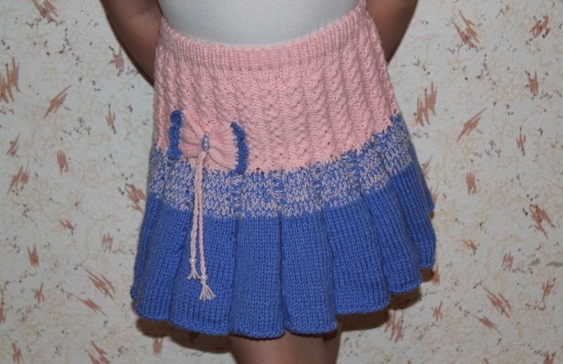 Вязание спицами для девочек юбки