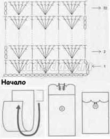 Чехол для наушников крючком схема