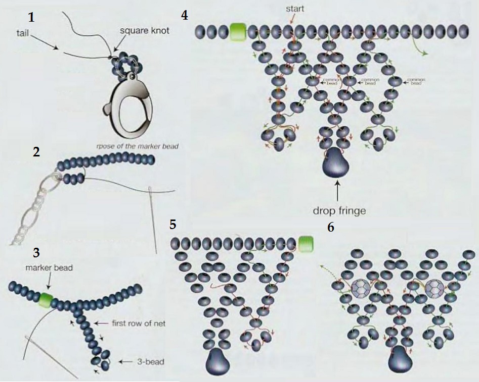 Ожерелье из бусин своими руками схемы