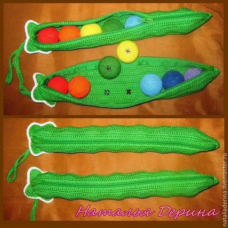 Шьем зеленый горошек и другие фрукты и овощи. стручок гороха: pазвивающая игрушка своими руками