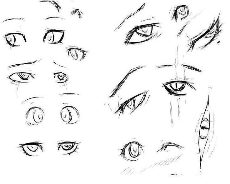 Как нарисовать глаза аниме стиля поэтапно легко и просто