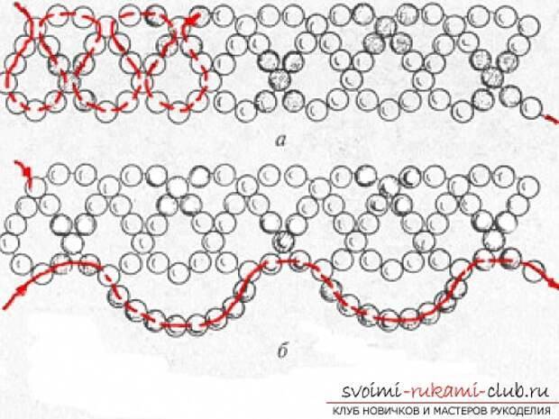 Браслет из бисера схема из лески
