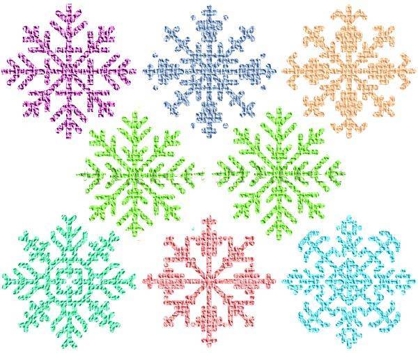 Новогодние снежинки своими руками: шьём, вяжем, вышиваем! вышивка на вязаных изделиях со схемами и фото.