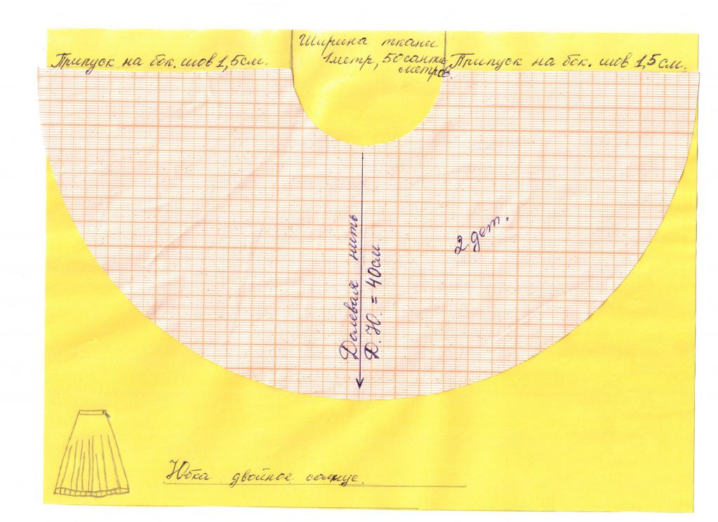 Как сшить юбку солнце своими руками