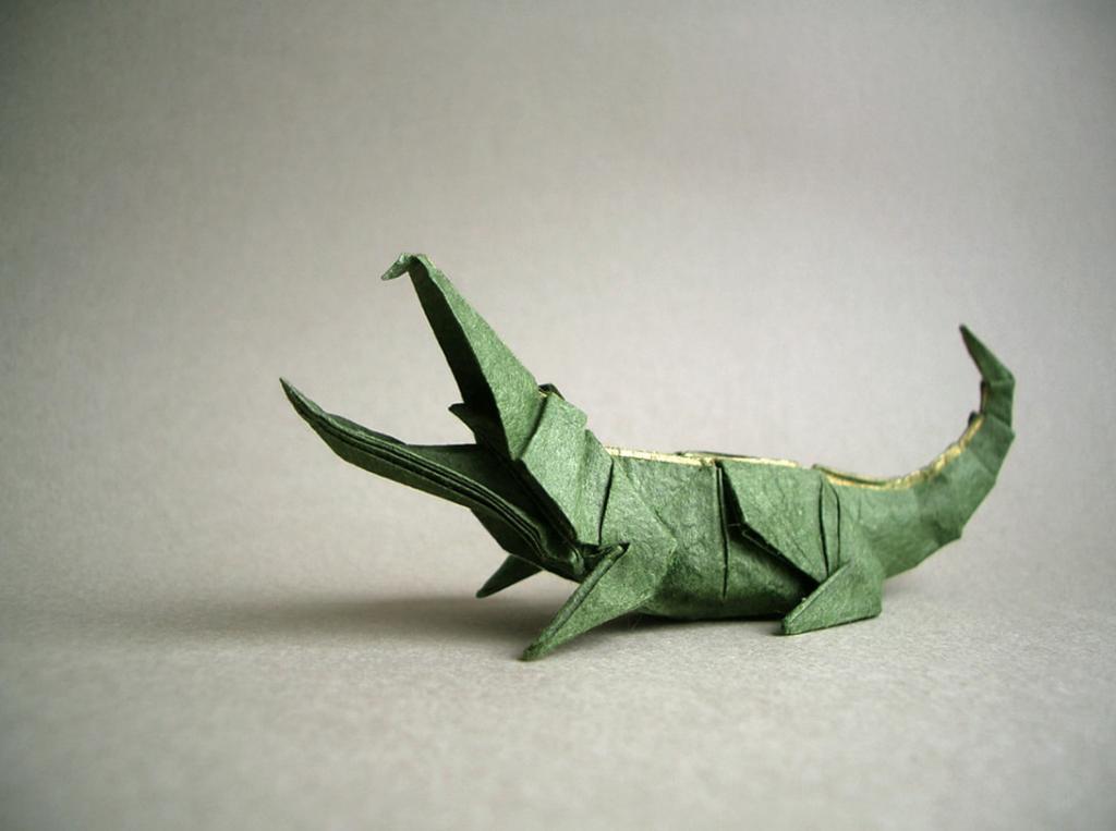Мастер-класс по изготовлению крокодила в технике оригами