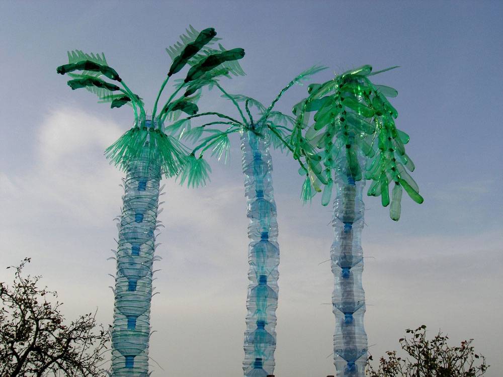 Пальма из пластиковых бутылок своими руками: Рай на Земле