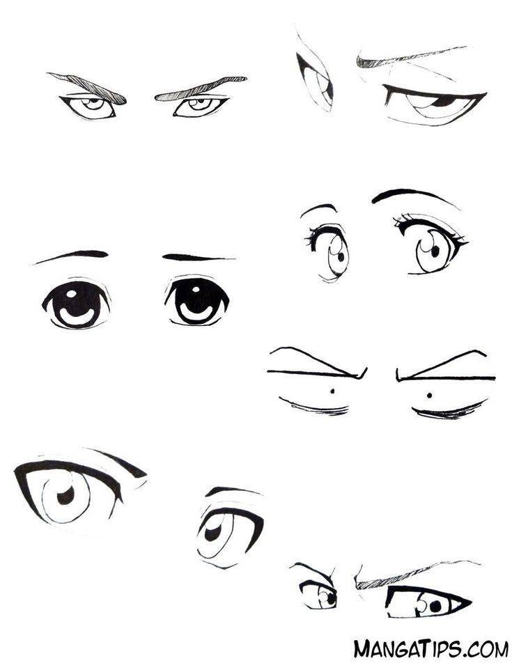 Как нарисовать мужское лицо аниме