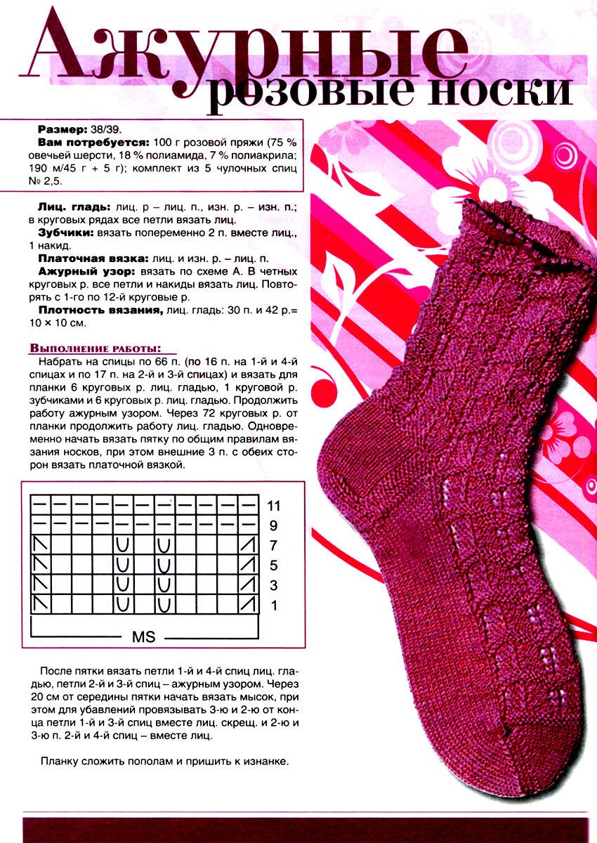 Носки спицами для начинающих: подборка вязание носков на 5 спицах