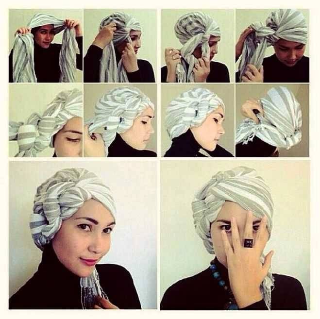 Как завязать тюрбан (чалму) на голове: из шарфа или платка